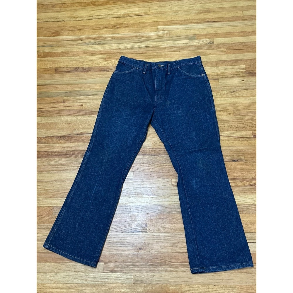 Vintage Rustler Straight Leg Jeans‎ Men's 38x30 Blue Denim Medium Wash Hi-Rise